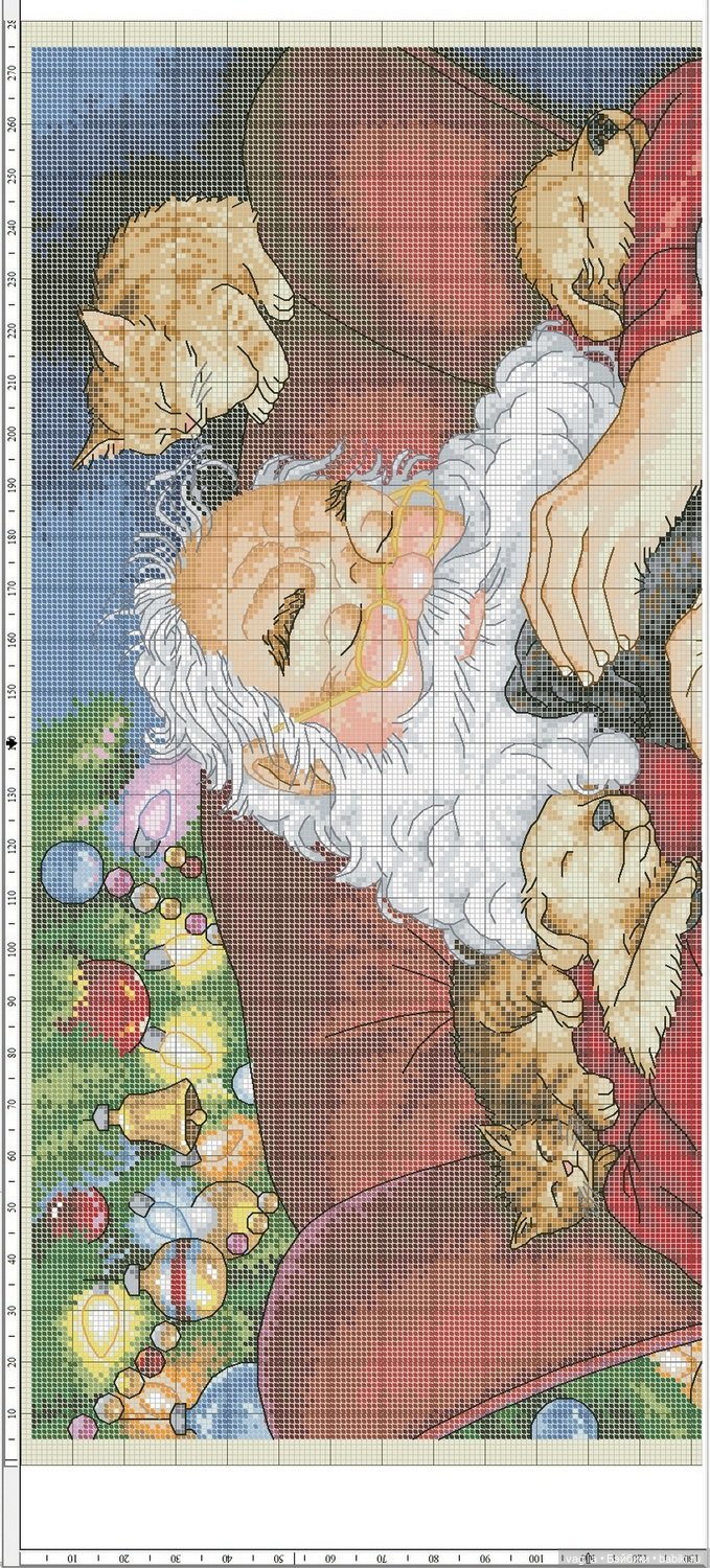 Дед Мороз крестиком — Схемы вышивки крестом: фото узоров (фото 2)