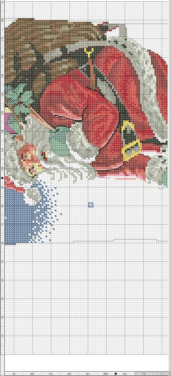 Дед Мороз крестиком — Схемы вышивки крестом: фото узоров