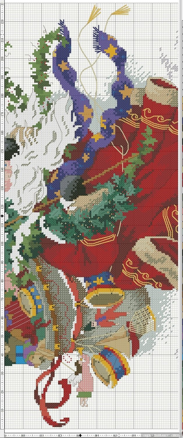 Дед Мороз крестиком — Схемы вышивки крестом: фото узоров