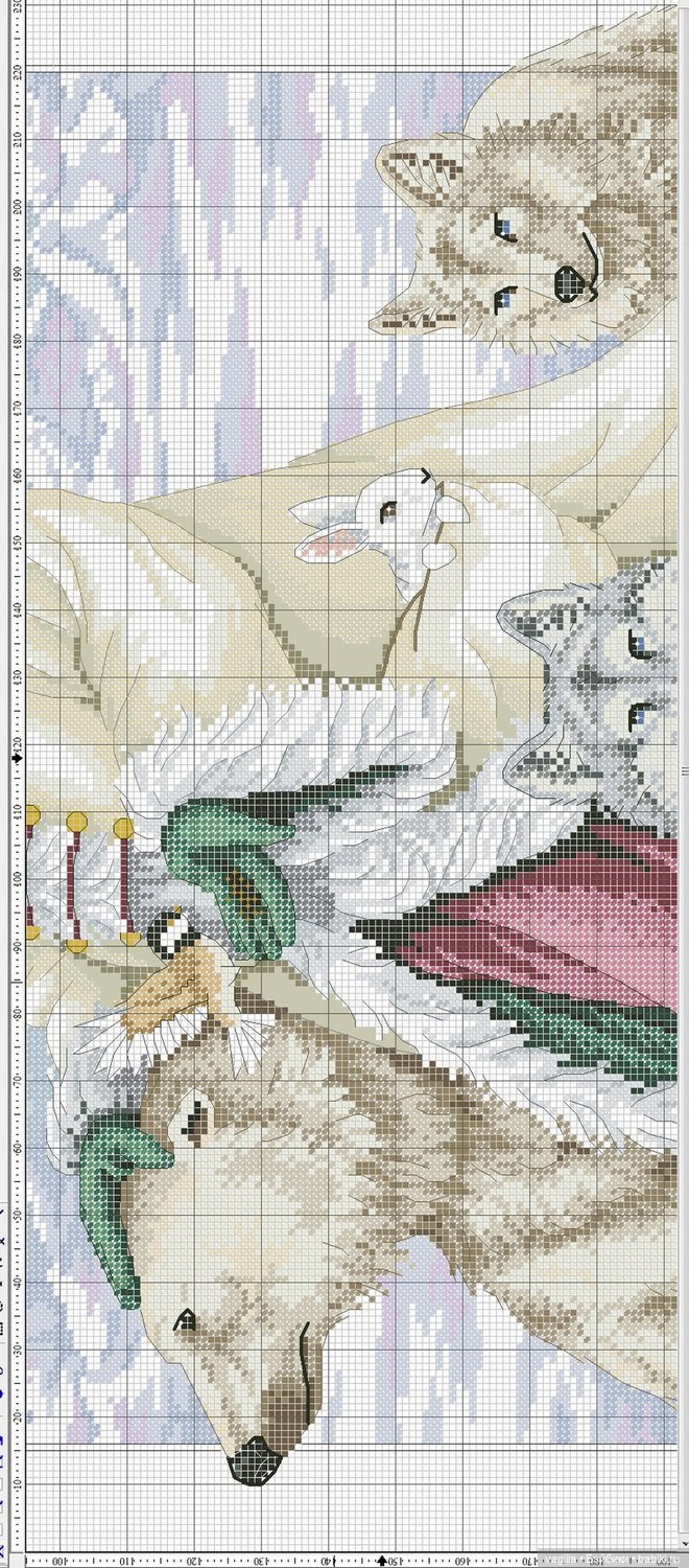 Дед Мороз крестиком — Схемы вышивки крестом: фото узоров