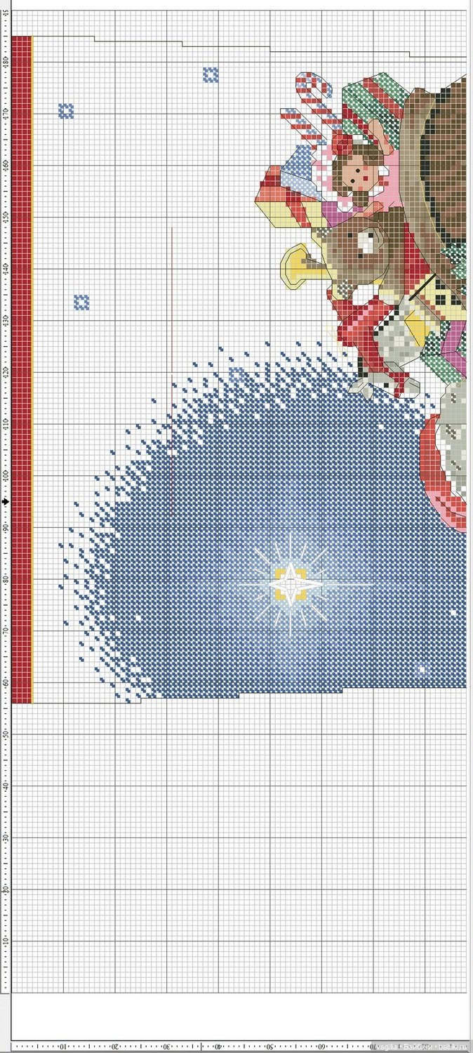 Дед Мороз крестиком — Схемы вышивки крестом: фото узоров