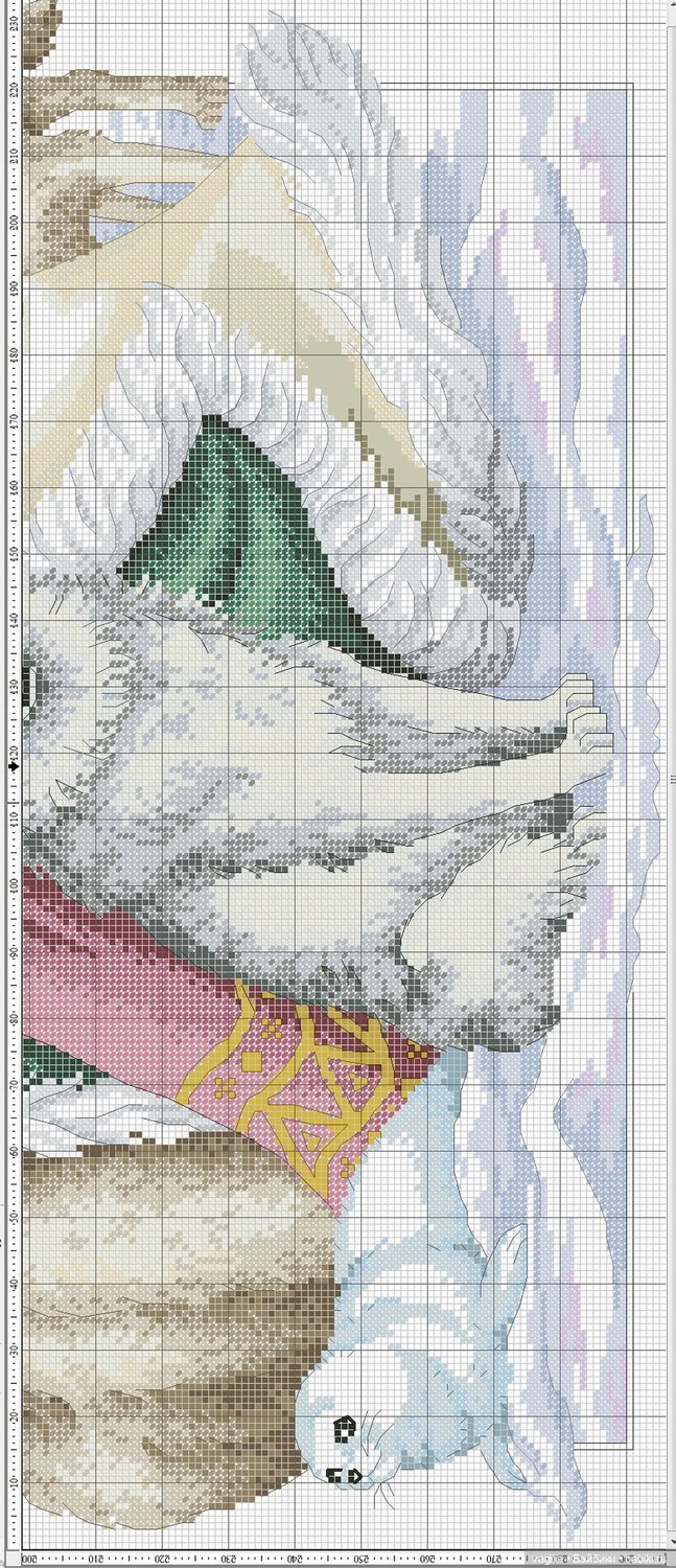 Дед Мороз крестиком — Схемы вышивки крестом: фото узоров