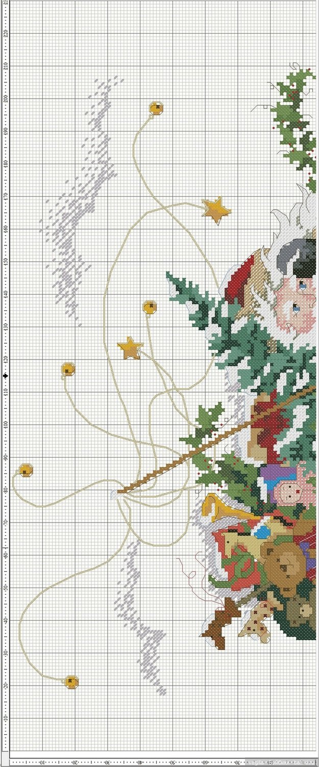 Дед Мороз крестиком — Схемы вышивки крестом: фото узоров