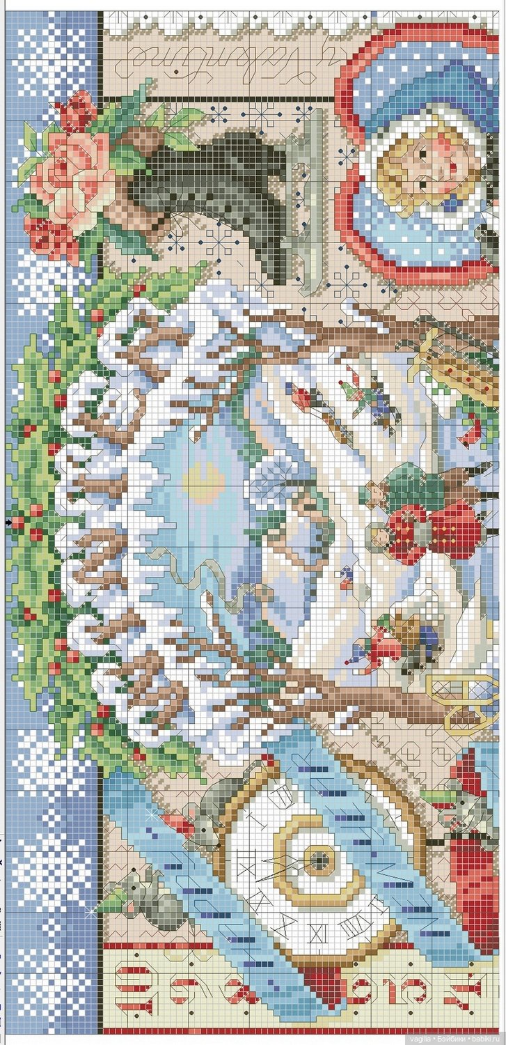 Схемы к рождеству — Схемы вышивки крестом: фото узоров