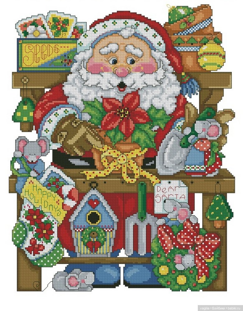 Рождество крестиком — Схемы вышивки крестом: фото узоров