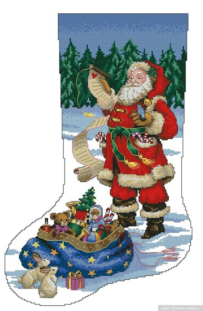 Схемы к рождеству — Схемы вышивки крестом: фото узоров (фото 8)