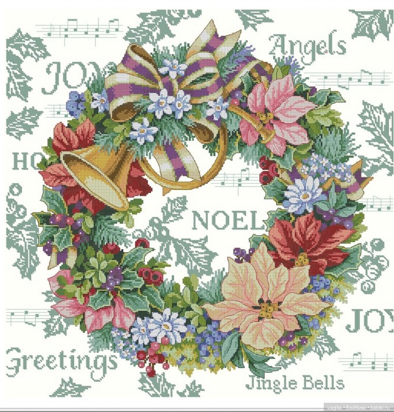Схемы к рождеству — Схемы вышивки крестом: фото узоров