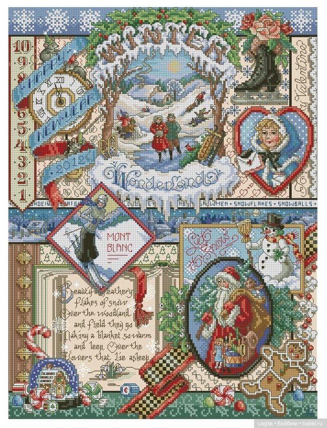 Схемы к рождеству — Схемы вышивки крестом: фото узоров