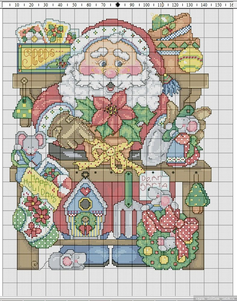 Рождество крестиком — Схемы вышивки крестом: фото узоров