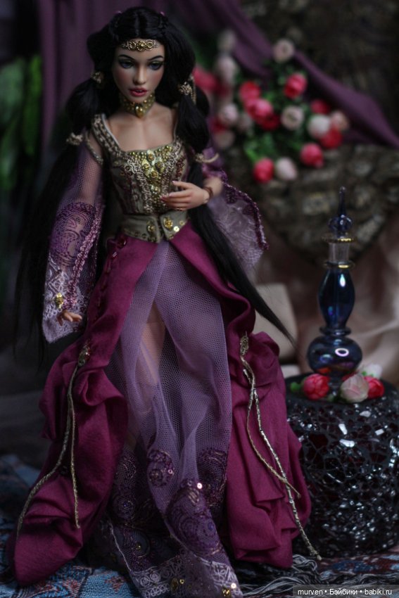 Шахерезада-Жасмин ( авторская шарнирная кукла из серии Fables Murvenart ) (фото 9)
