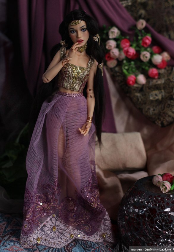 Шахерезада-Жасмин ( авторская шарнирная кукла из серии Fables Murvenart ) (фото 5)