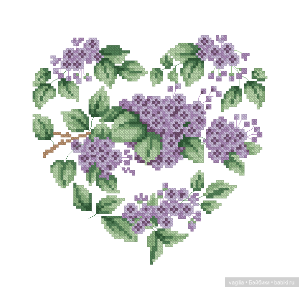 Сердечки — Схемы вышивки крестом: фото узоров