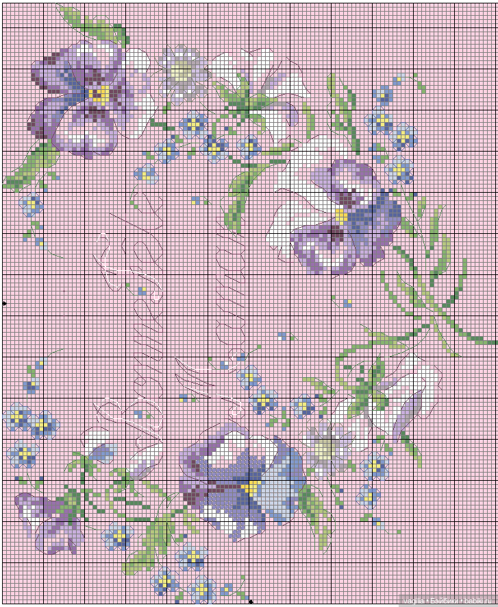 Сердечки — Схемы вышивки крестом: фото узоров