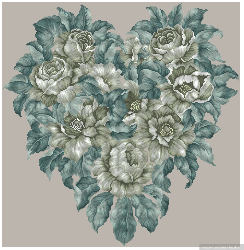 Сердечки — Схемы вышивки крестом: фото узоров