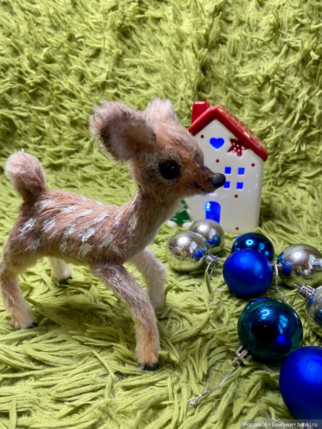 Олененок Бемби 🦌 — Текстильные игрушки и примитивы: кофейные (фото 4)