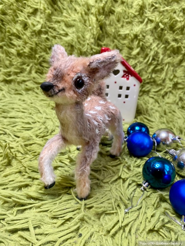 Олененок Бемби 🦌 — Текстильные игрушки и примитивы: кофейные