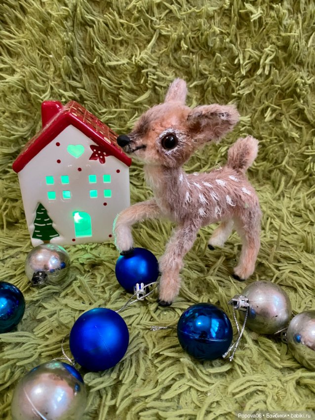 Олененок Бемби 🦌 — Текстильные игрушки и примитивы: кофейные