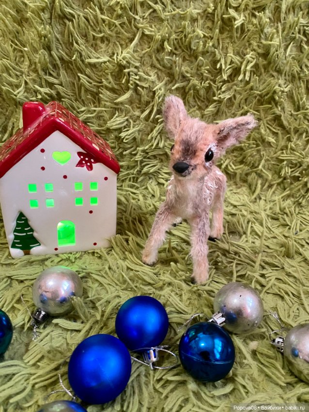 Олененок Бемби 🦌 — Текстильные игрушки и примитивы: кофейные