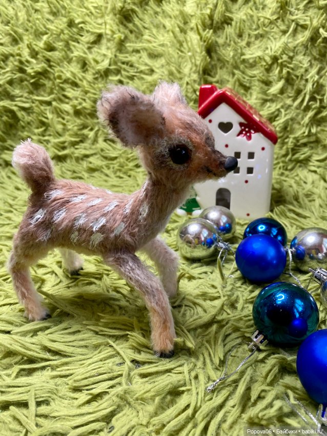 Олененок Бемби 🦌 — Текстильные игрушки и примитивы: кофейные (фото 3)