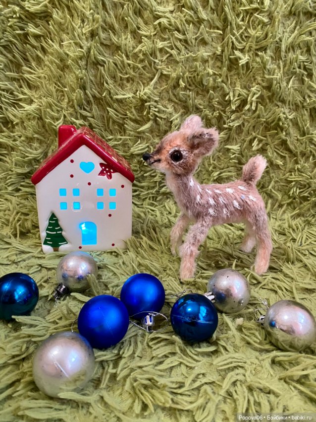 Олененок Бемби 🦌 — Текстильные игрушки и примитивы: кофейные