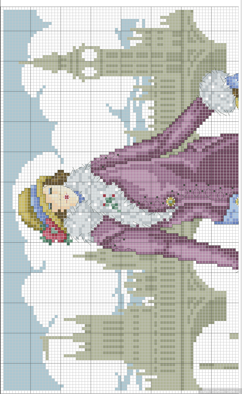 Дети и девушки — Схемы вышивки крестом: фото узоров (фото 7)