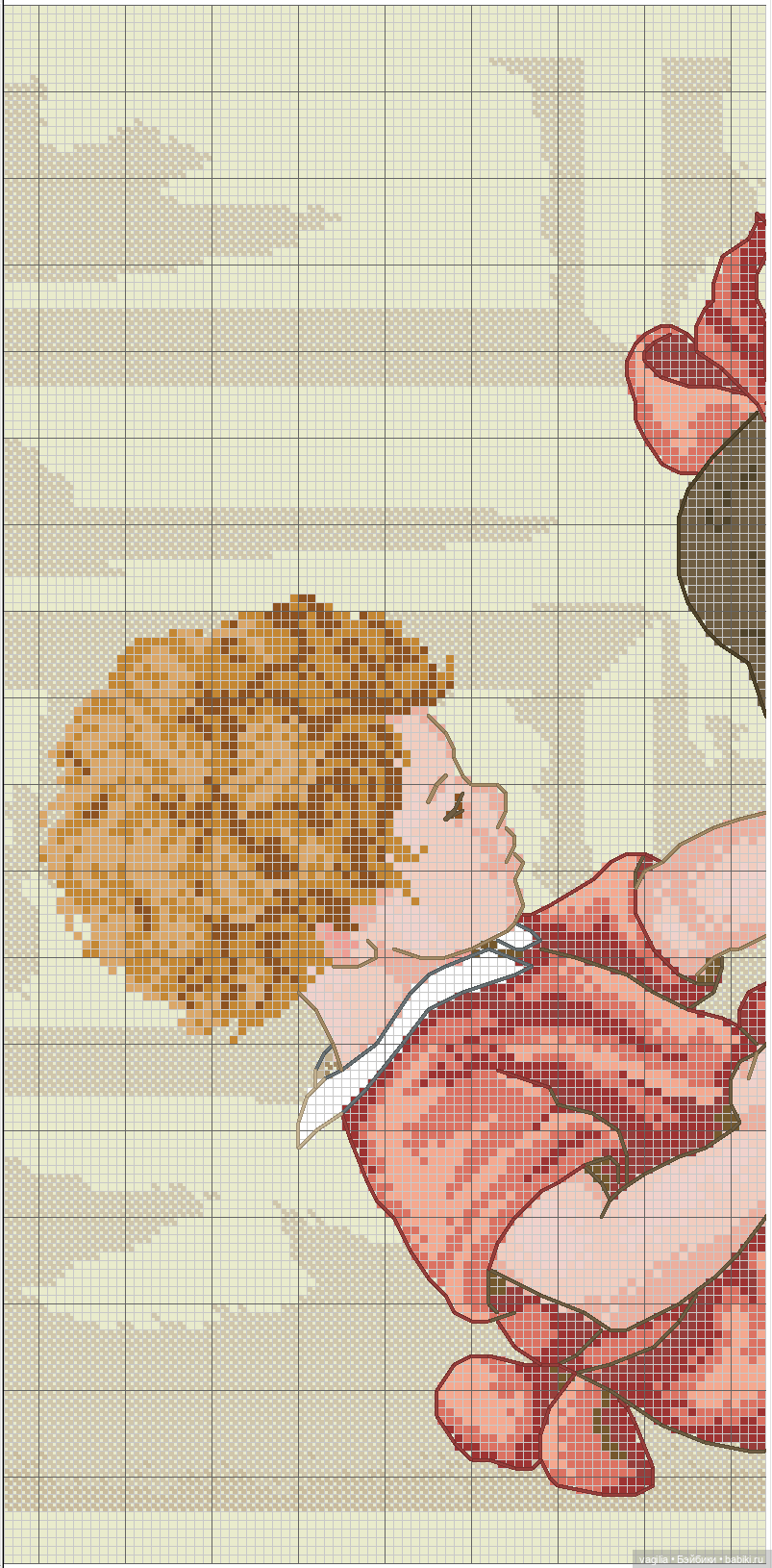 Дети и девушки — Схемы вышивки крестом: фото узоров