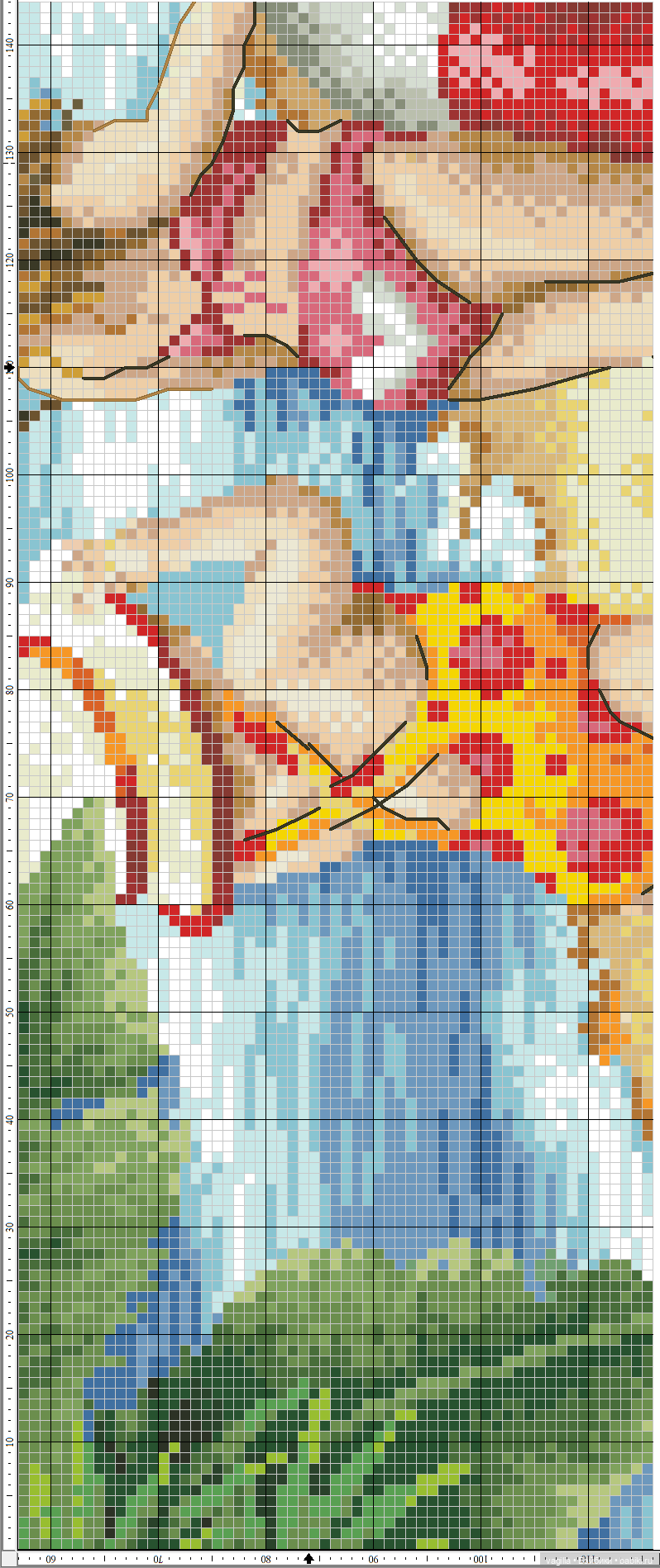 Дети и девушки — Схемы вышивки крестом: фото узоров