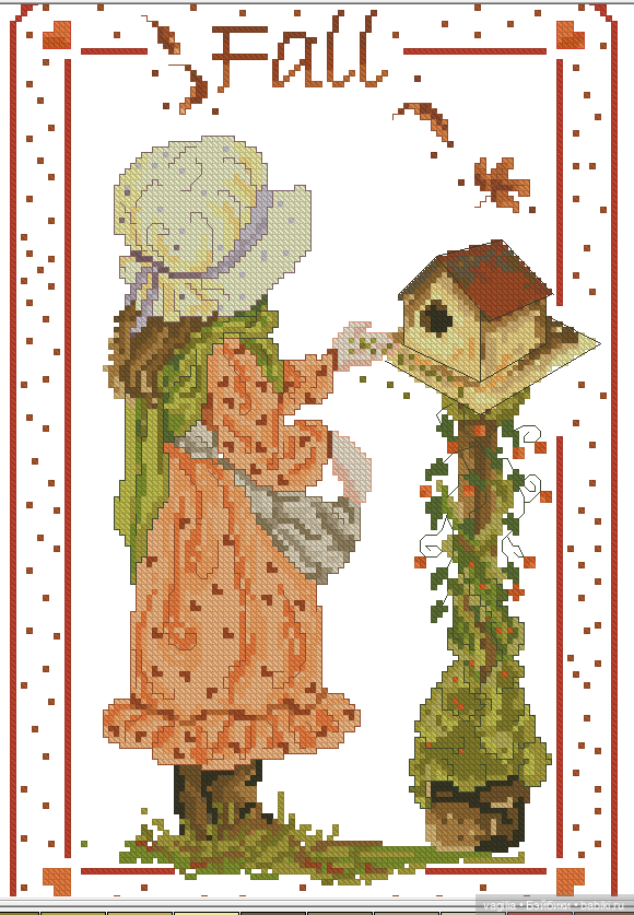 Дети и девушки — Схемы вышивки крестом: фото узоров