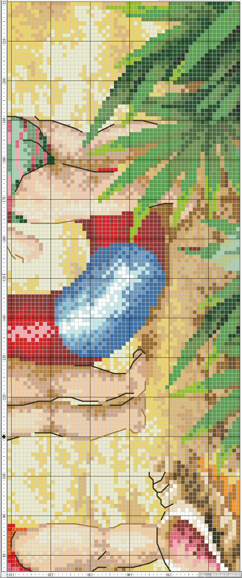 Дети и девушки — Схемы вышивки крестом: фото узоров