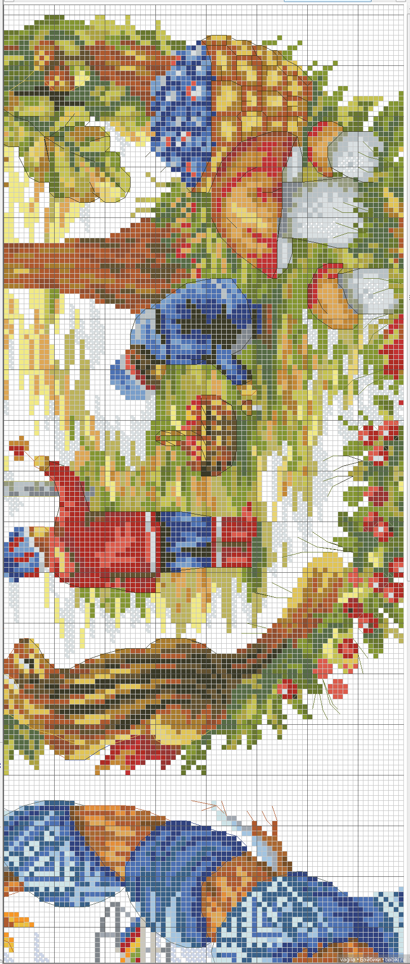 И снова микс крестиком — Схемы вышивки крестом: фото узоров