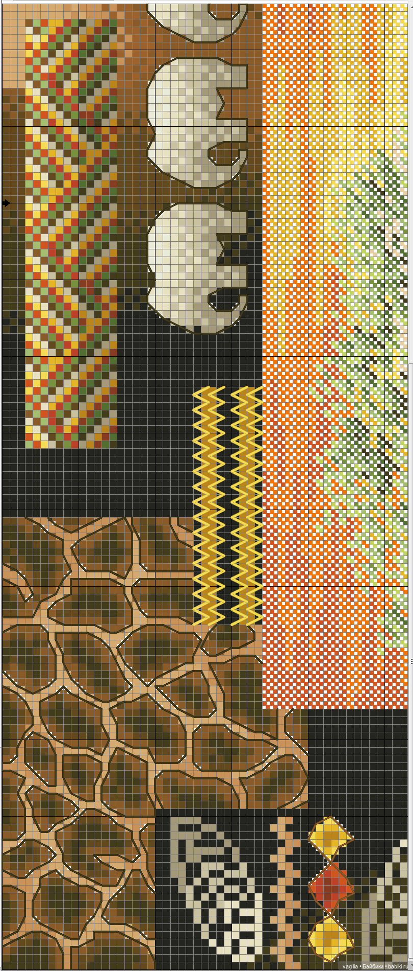 И снова микс крестиком — Схемы вышивки крестом: фото узоров