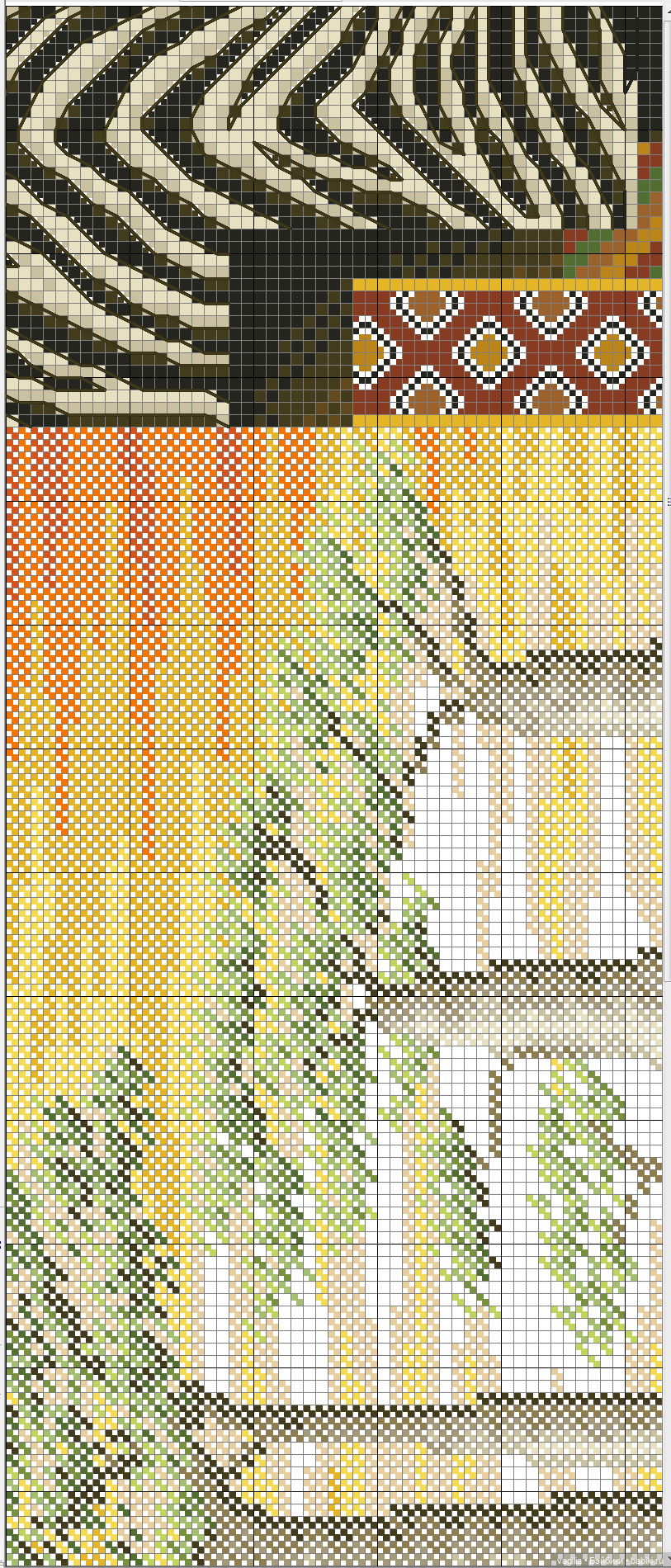 И снова микс крестиком — Схемы вышивки крестом: фото узоров (фото 6)