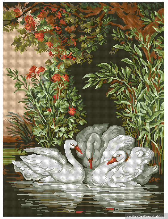 И снова микс крестиком — Схемы вышивки крестом: фото узоров