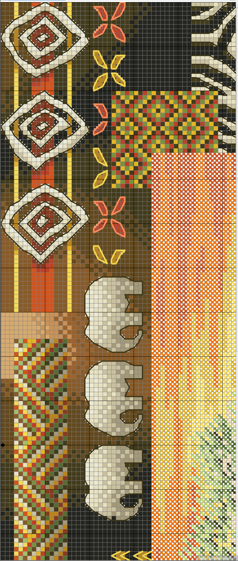 И снова микс крестиком — Схемы вышивки крестом: фото узоров (фото 5)