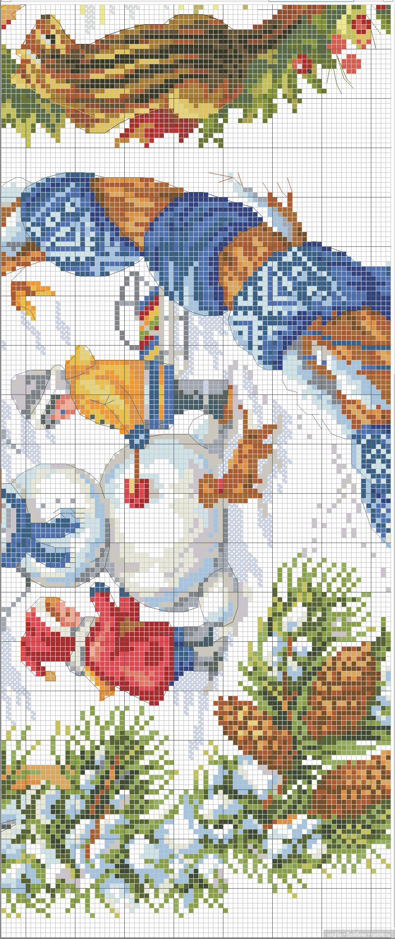 И снова микс крестиком — Схемы вышивки крестом: фото узоров