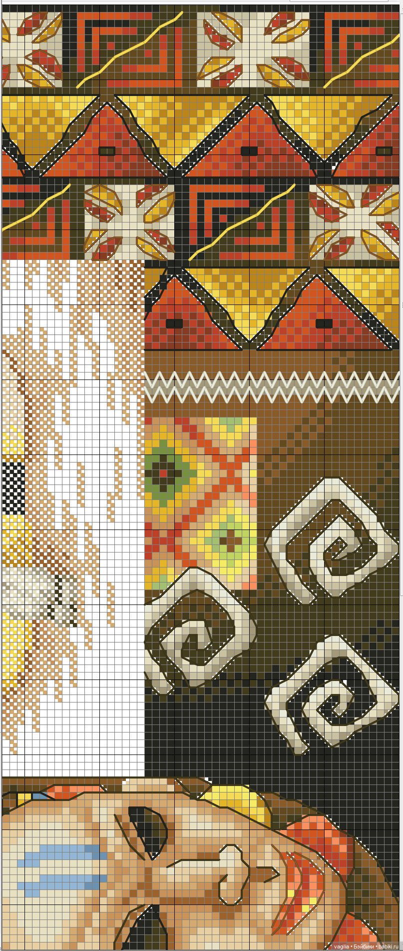 И снова микс крестиком — Схемы вышивки крестом: фото узоров (фото 8)