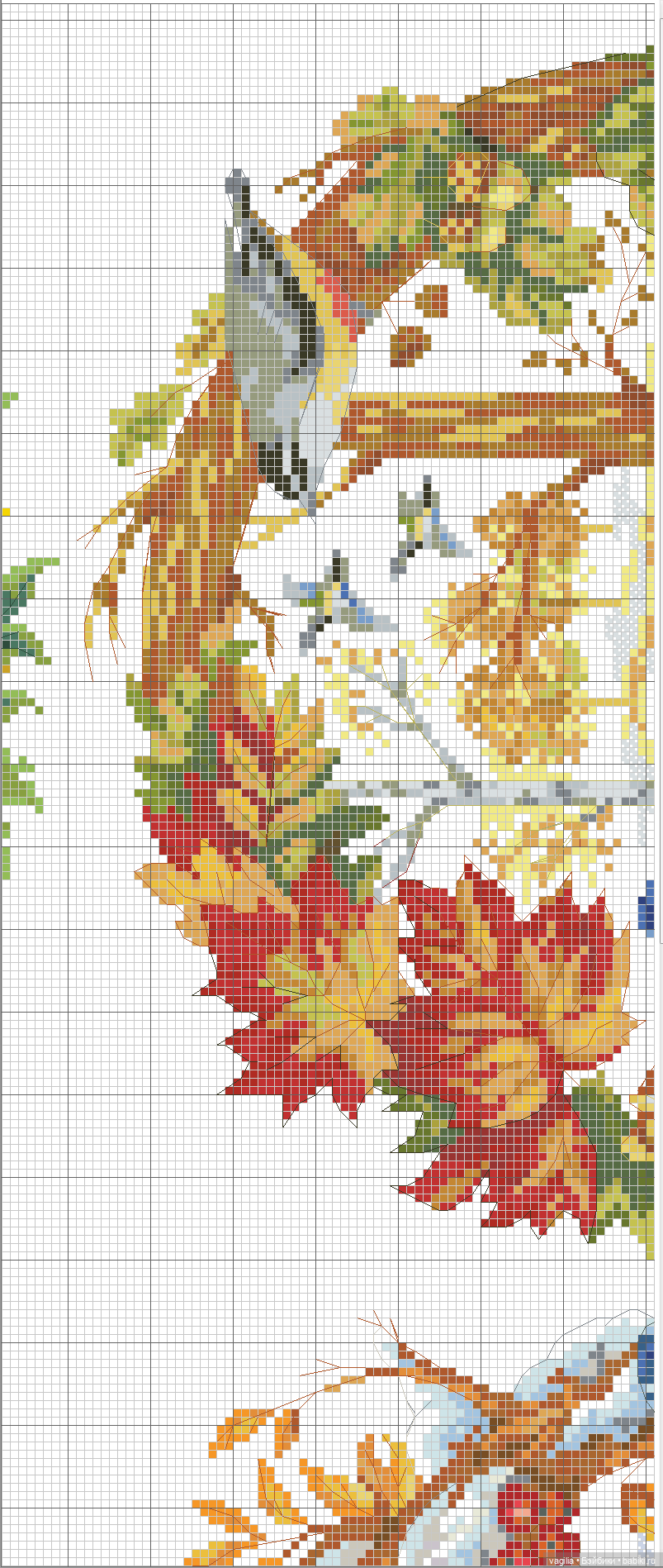 И снова микс крестиком — Схемы вышивки крестом: фото узоров