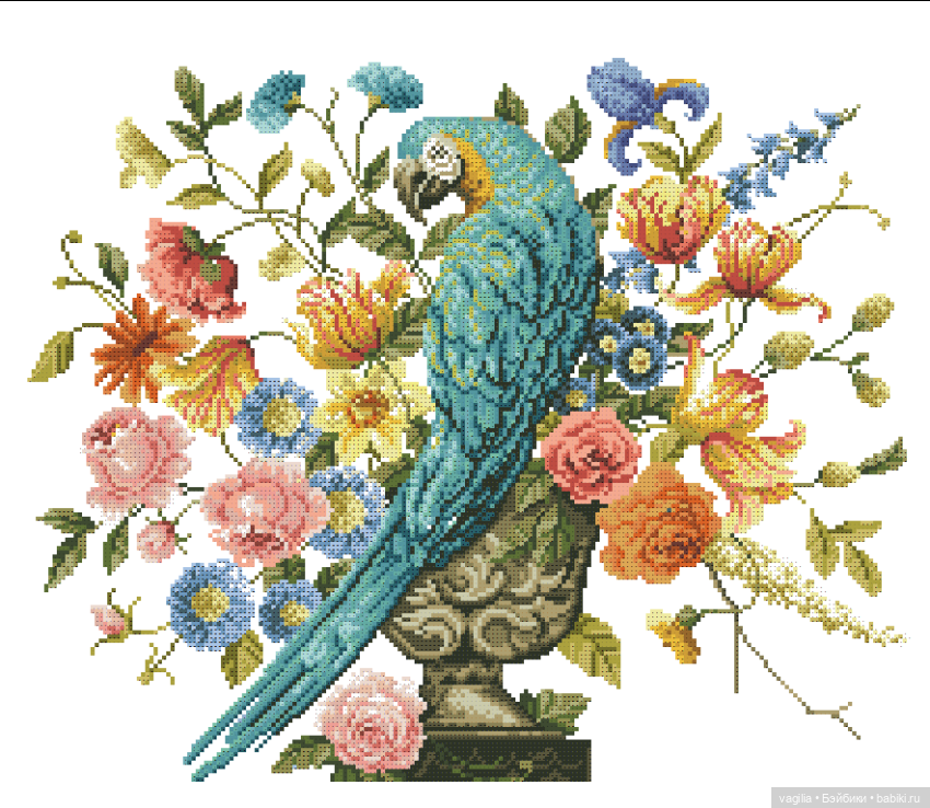И снова микс крестиком — Схемы вышивки крестом: фото узоров