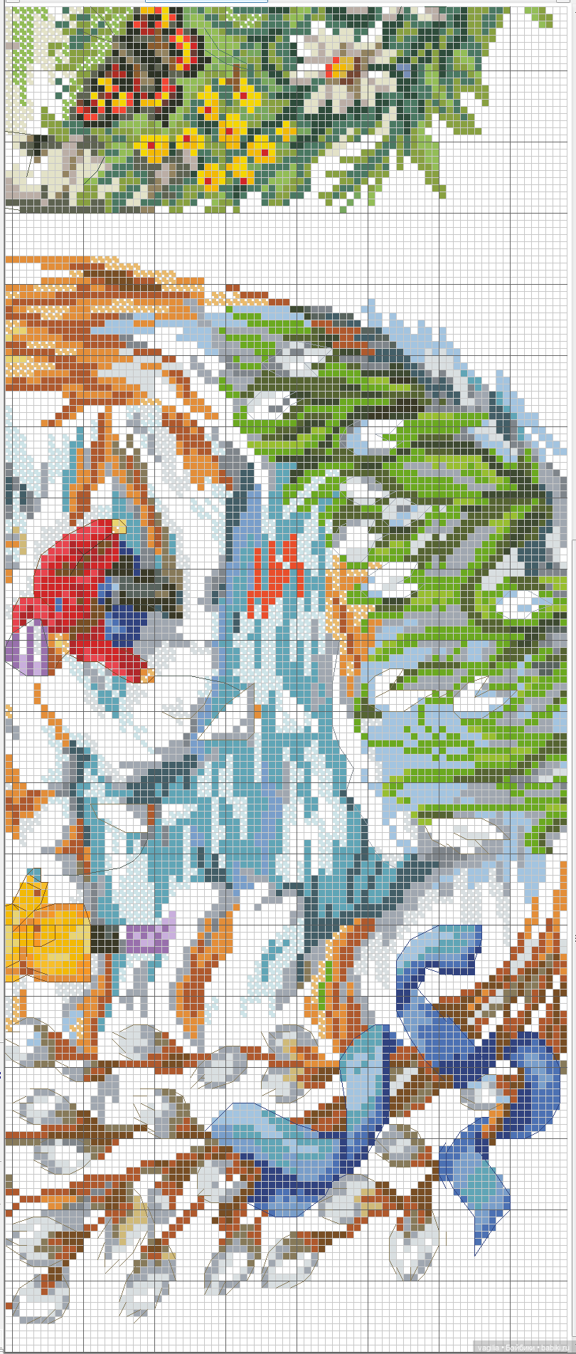 И снова микс крестиком — Схемы вышивки крестом: фото узоров