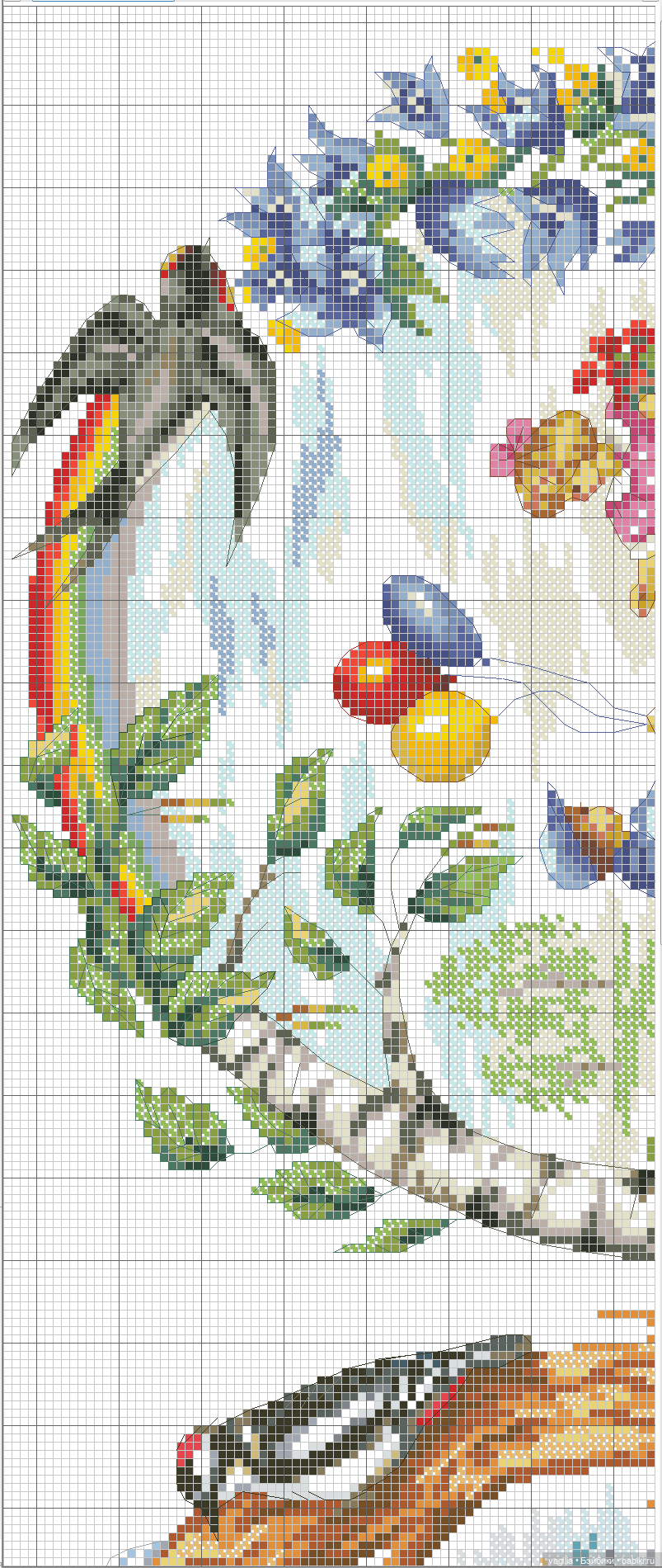 И снова микс крестиком — Схемы вышивки крестом: фото узоров