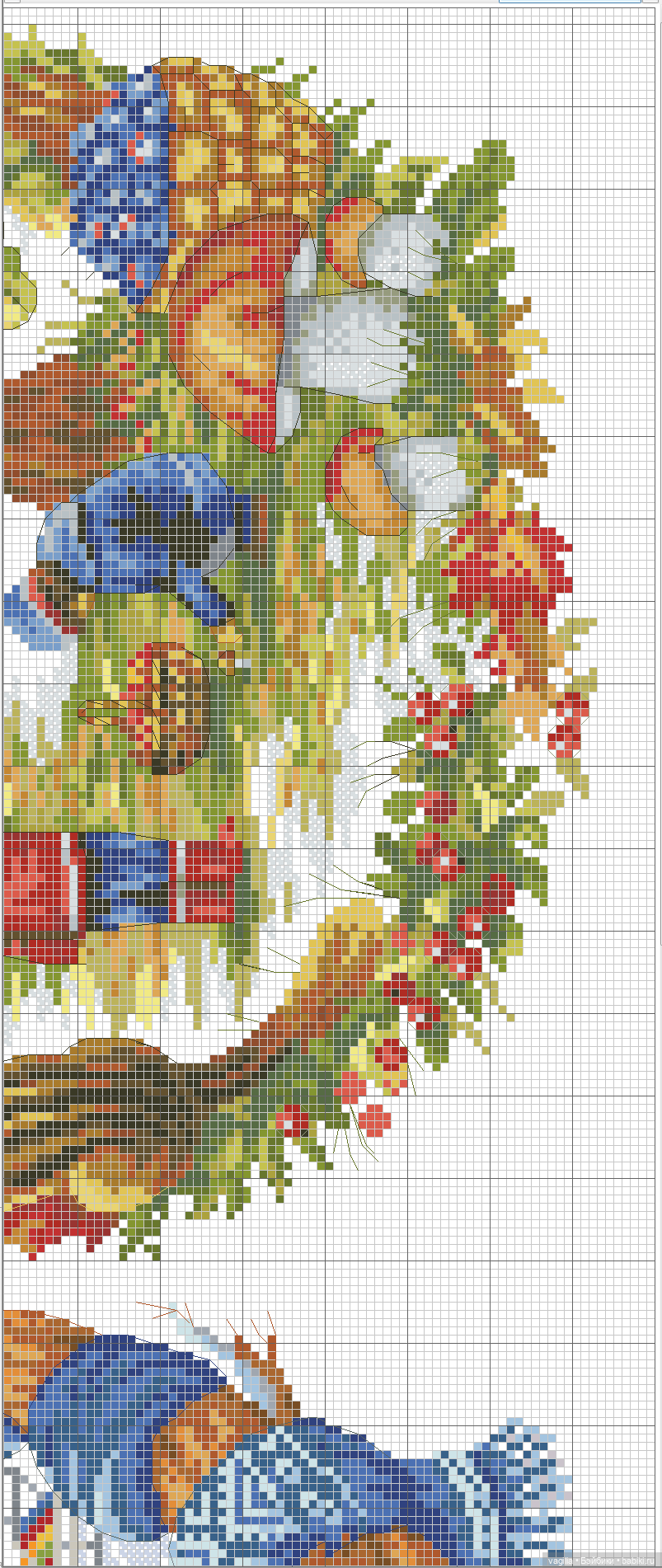 И снова микс крестиком — Схемы вышивки крестом: фото узоров