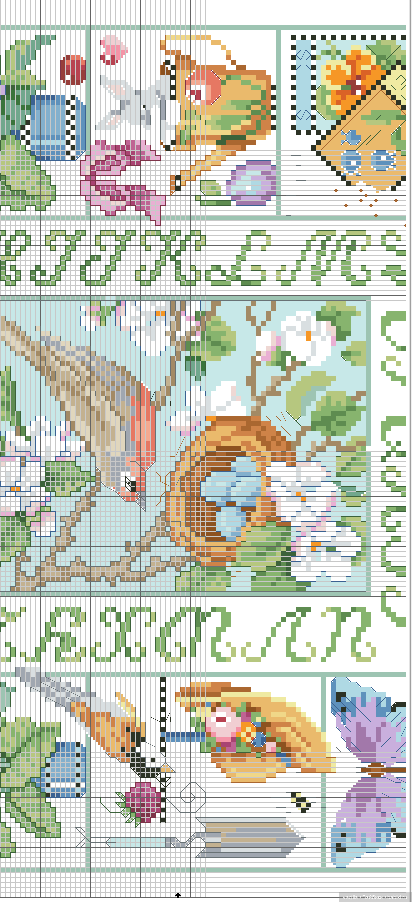 Роскошный микс крестиком — Схемы вышивки крестом: фото узоров