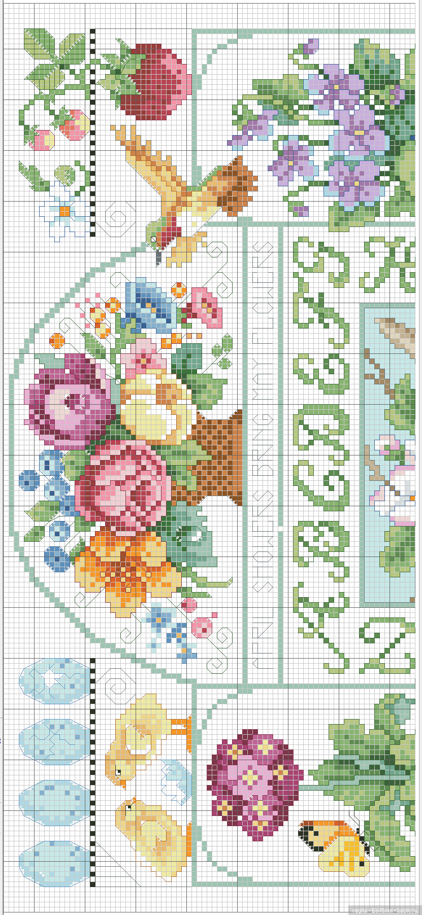 Роскошный микс крестиком — Схемы вышивки крестом: фото узоров