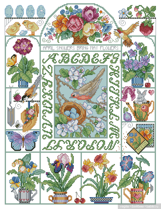 Роскошный микс крестиком — Схемы вышивки крестом: фото узоров