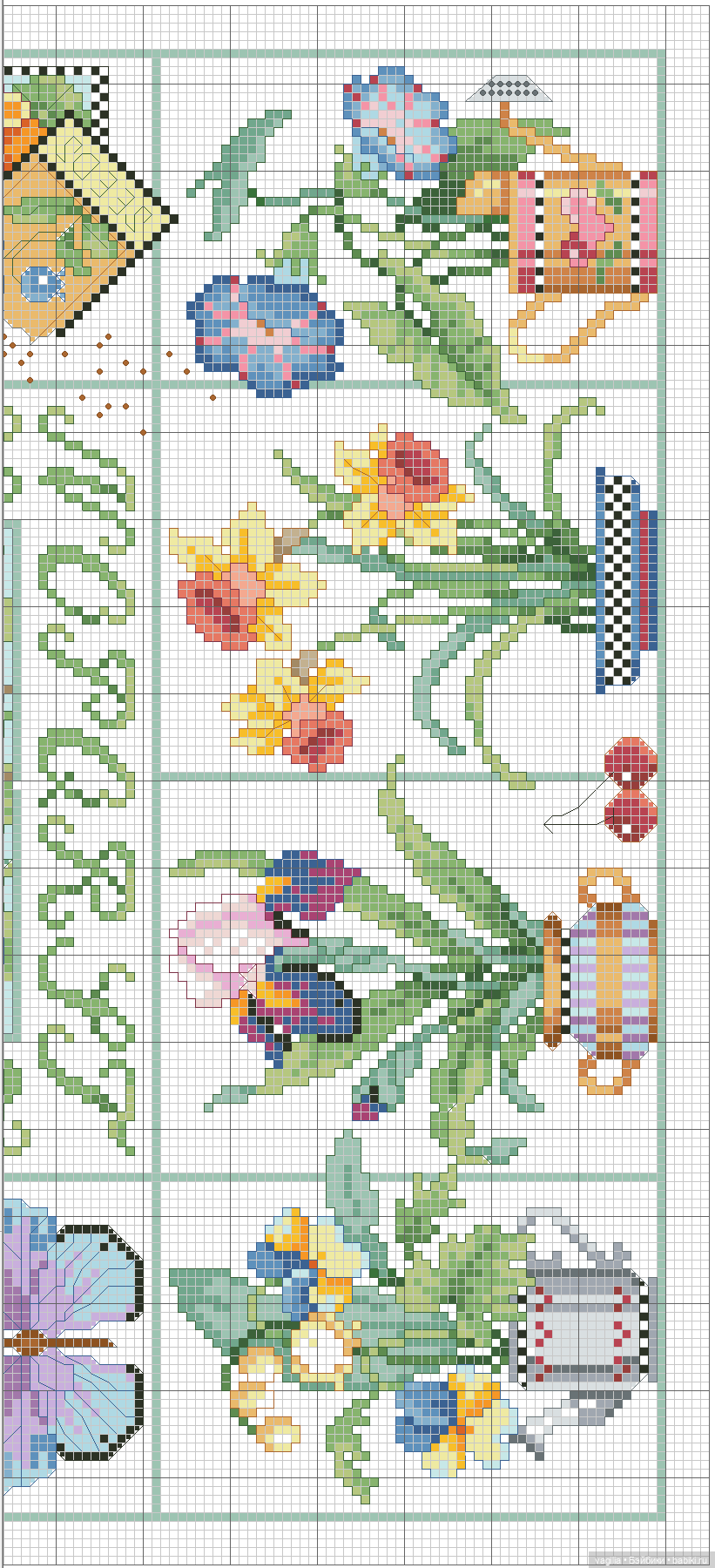 Роскошный микс крестиком — Схемы вышивки крестом: фото узоров