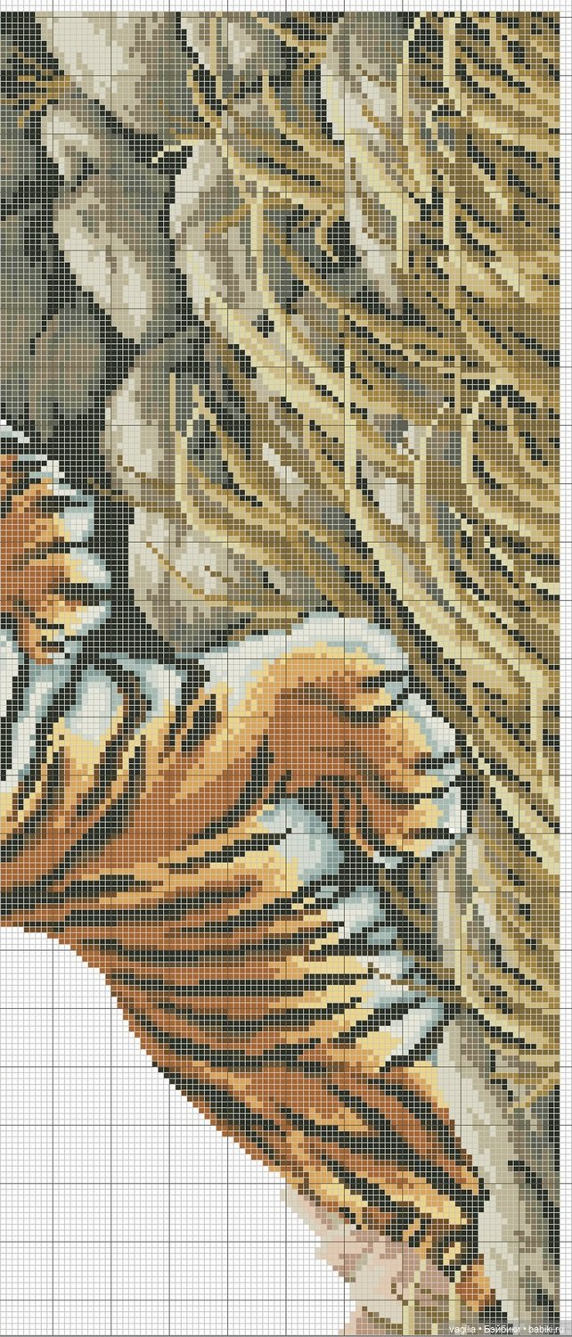 Год тигра подкрадывается на мягких лапах. Вышивка (фото 5)