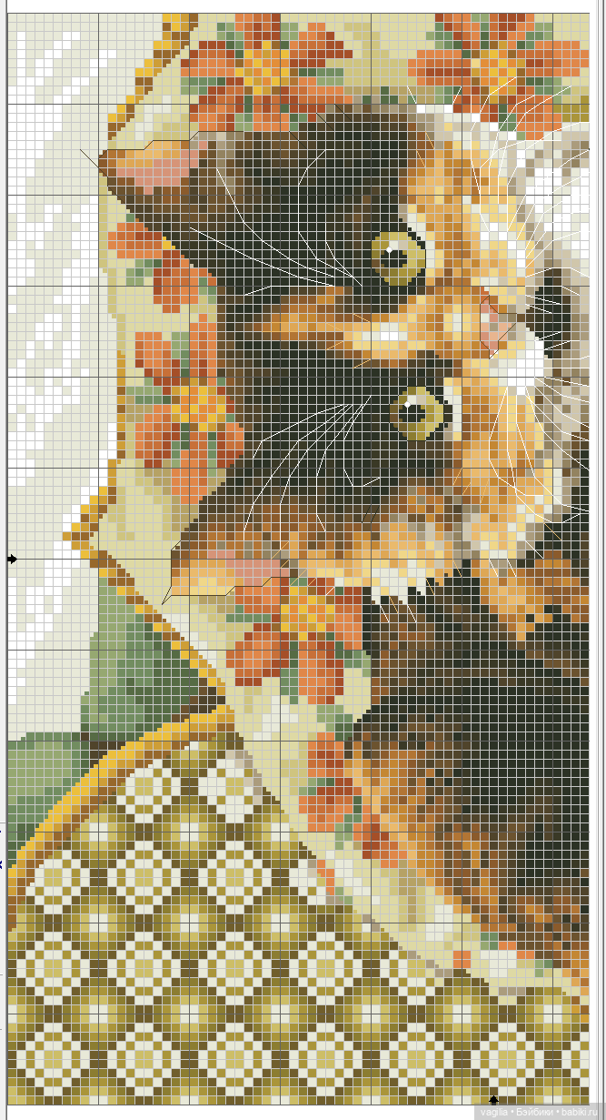 Год тигра подкрадывается на мягких лапах. Вышивка