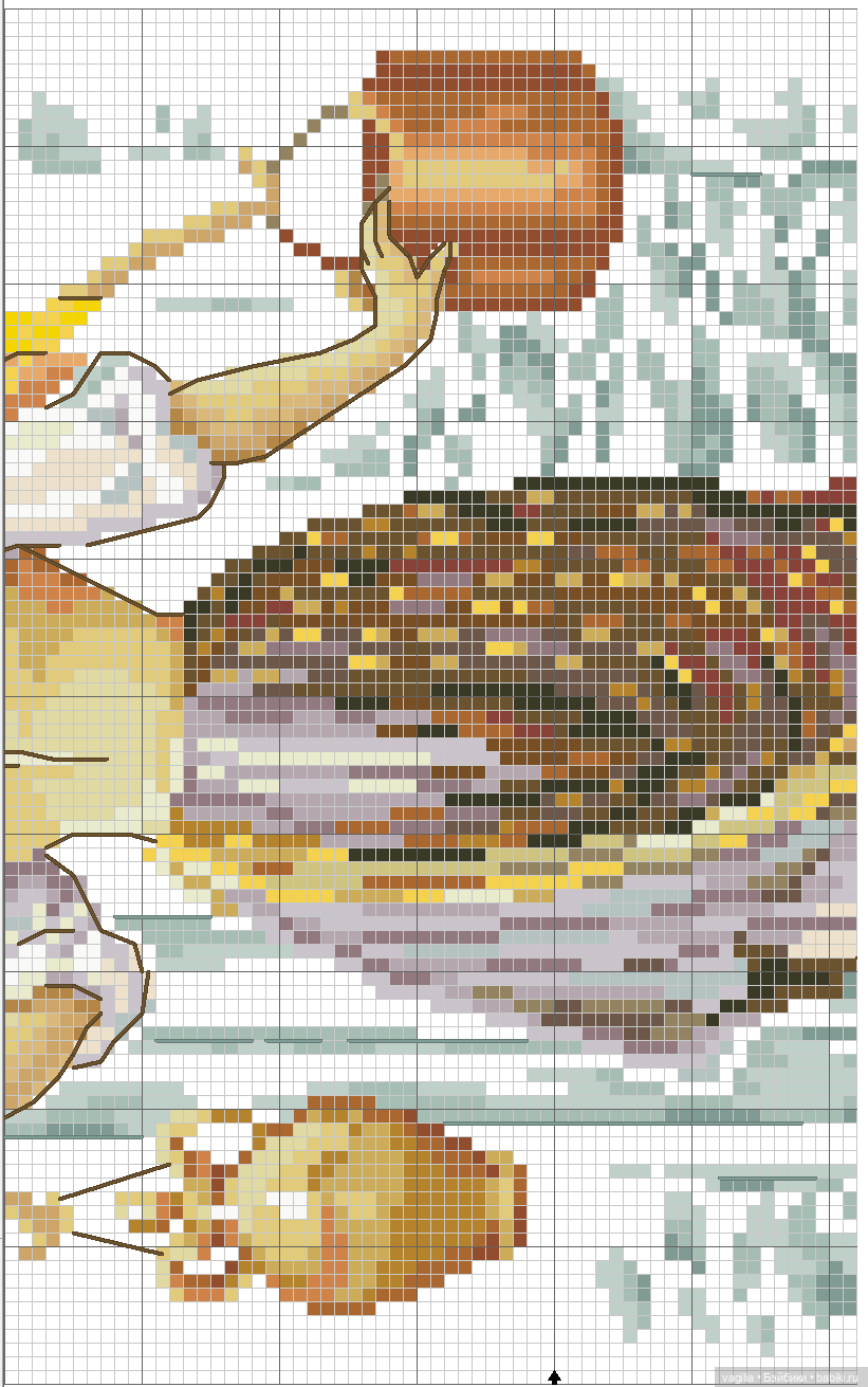 Девушки и бабочки крестиком