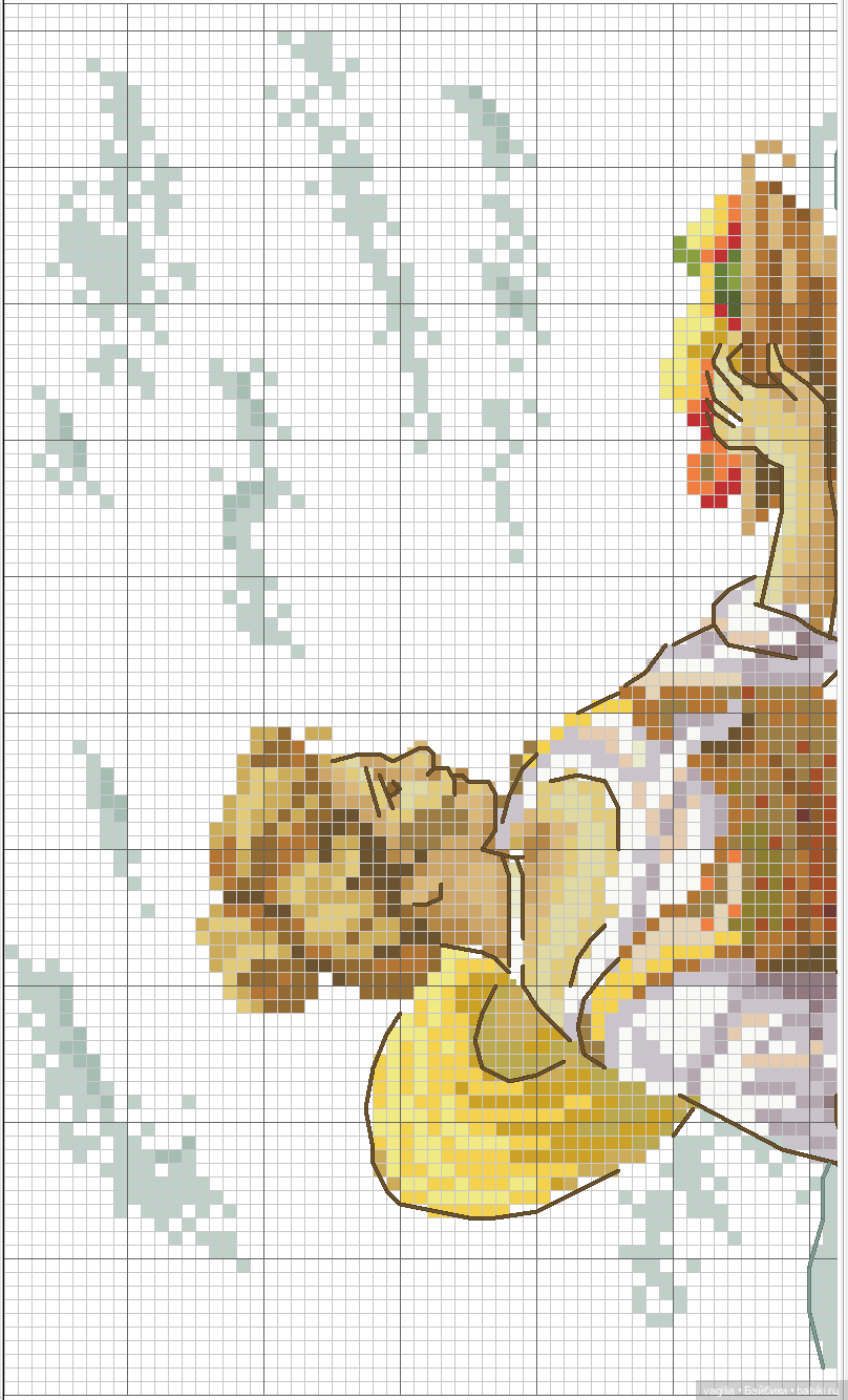 Девушки и бабочки крестиком (фото 7)