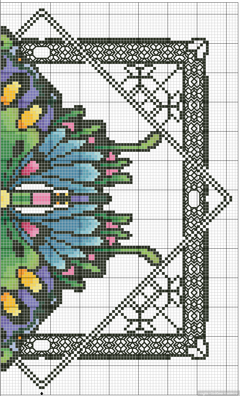Девушки и бабочки крестиком